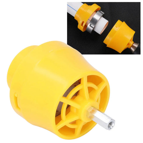 Heavy Duty 6 Piece Alloy Steel Pipe Threader Tool Set For Pvc And Metal Conduit Includes Half Inch Three Quarters And One Inch Dies With Tap Die Chasers For Manual Electric Drill Plumbing Jobs yellow pipe threading tool with attachment.