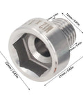 Fix Slipped Threads Like A Pro With This Heavy Duty Stainless Steel Piggyback Oil Drain Plug M12x1.5 Self Tapping Repair Kit For Your Car Engine And Quick Maintenance Sessions. stainless steel M12x1.5 oil drain plug thread repair insert with 22mm head