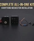 Complete kit of 2 Band Acoustic Guitar Preamp with Piezo Pickup, LCD Tuner, and equalizer for folk guitars, wires included.
