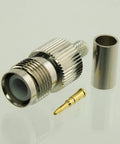 Reverse Polarity TNC Female Crimp Coax Connector RG58 Cable with Teflon Insulator Gold Plated RF Pin Nickel Plated Body