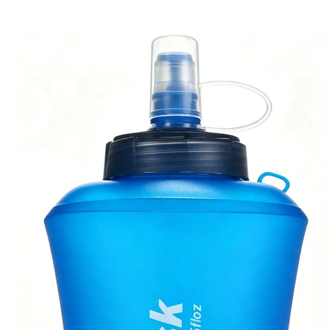 Close-up of the 750ml Foldable TPU Hydration Water Bottle For Cycling And Outdoor Adventures, cap and spout detail