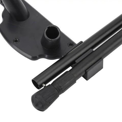 Close-up of nylon connectors on Aluminum Alloy Adjustable Foldable Table Legs for Camping Tables and Furniture.