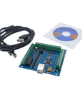 Green 4 Axis Motion Control Card With 100 KHz USB Interface Board And Pendant Handwheel MPG, USB cable, and software CD for CNC machines