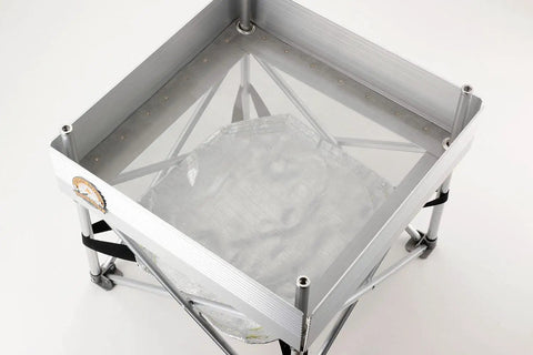 Trailblazer Pop Up Fire Pit 12 By 12 Inch Portable Camp Stove for Outdoors, lightweight aluminum frame, top view