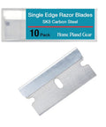 Single Edge Razor Blades 10 Pack For Straight Edge Razors And Scrapers Heavy Duty Refills SK5 Steel Precision Honed
