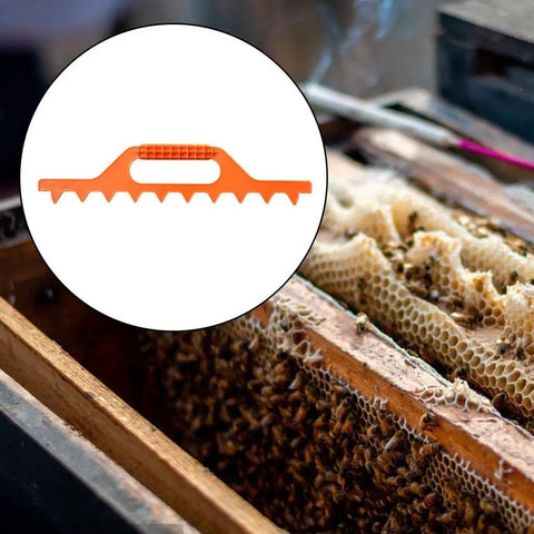 Image of 9 Frame Beehive Spacing Tool Durable Plastic Frame Spacer for Beekeeping Distance Rake Keeps Even Bee Frame Gaps Like A Boss