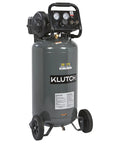 Portable 20 Gallon Air Compressor 2 Hp 120V 175 Psi 4.2 Scfm At 90 Psi With Thermal Overload Protection on wheeled frame.
