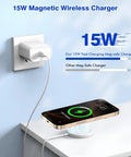 MagSafe Magnetic Wireless Charger Pad 15W MFi Certified Fast Wireless Charger For iPhone 16 Pro Max 16 Pro 15 Pro Max charging setup
