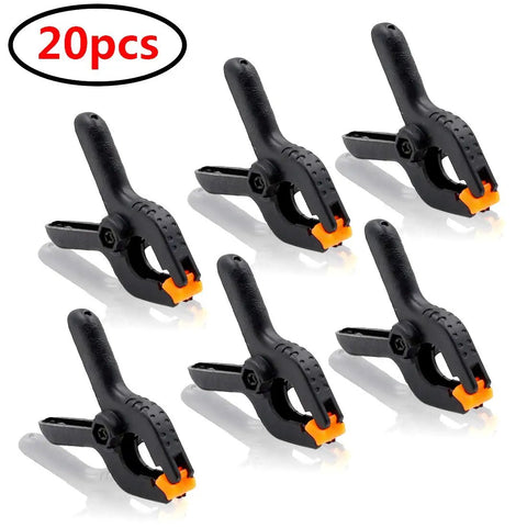 20 Piece Adjustable Nylon Mini Spring Clamps Two Inch Muslin Clamps For Photo Studio Backdrops And Woodworking DIY Projects