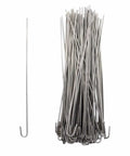 Aluminum Chain Link Fence Ties 8 Inch 100 Pack 12.5 Gauge Wire Hook Ties For Chain Link Dog Fences Easy Bend DIY Friendly 2mm Diameter Garden And Farm Fence Repair Kit For Outdoor Use