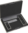 Top Shelf Pro Grade Double Square Set 4 Inch And 6 Inch With 4R Hardened Steel Blades Satin Chrome Finish in foam storage case