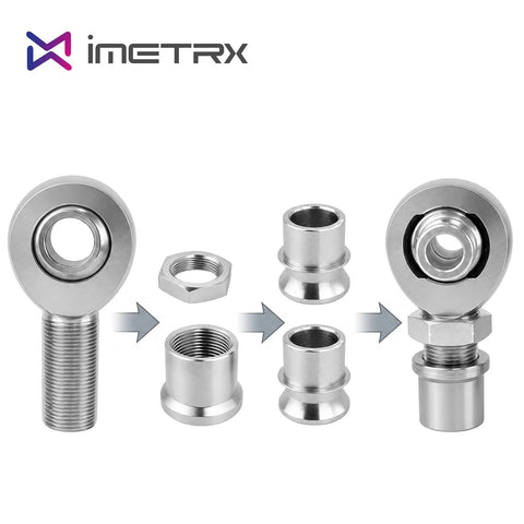 Badass 1.25 Inch Chromoly Heim Joint Rod End Kit Featuring Dual Thread Panhard Linkage For Gnarly Off Road Suspension Upgrades And Beast Mode Truck Builds showing components including rods and nuts.