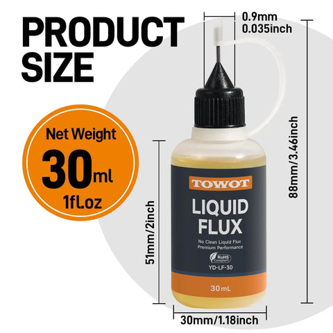 30ml bottle of Liquid Solder Flux For Electronics No Clean 30ml Pro Grade Rosin Flux Lead Free Anti Corrosion For PCBs