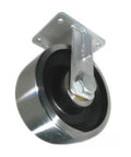 Built Like A Tank Heavy Duty Rigid Caster Featuring A Forged Steel Wheel And Kingpinless Design 12 X 4 Inch industrial plate mount caster.