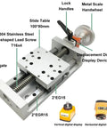 Kickass T Type Digital Manual Z Axis Linear Actuator With Sleek Built In Display Smooth Self Locking Guide Rail Heavy Duty 100Mm Width Slide Stage For Serious Makers with digital display and stainless steel parts.
