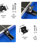 Solar Panel Mounting Brackets Roof Kit With Rails And Clamps For 1.18 To 1.38 Inch Panel Thickness, aluminum alloy components.