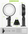 Go To 150W LED Barn Light Dusk To Dawn Outdoor Flood Light With Photocell dimensions, front and side view, accessories included.