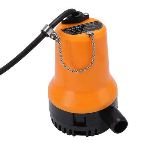 Tough As Nails Heavy Duty Submersible Utility Pump With Copper Motor 1110GPH, portable design with black and orange colors, for water transfer.