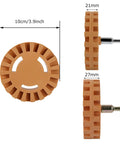 4 Inch Decal Remover Eraser Wheel Kit With Drill Attachment for Cars RVs Boats rubber wheel side and front view
