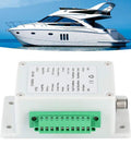 Plug And Play NMEA2000 Converter For Boats And Yachts shown with yacht in background, IP67 Waterproof Sensor Signal Converter.