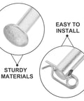 Beefy Heavy Duty Cotter Pin And Clevis Pin Kit In Steel Fasteners M8x35mm 3 Pairs And M10x35mm 3 Pairs With Anti Shift Design For Machinery Hydraulics Jacks Lawn Mowers Quick Release Pins, steel pin close-up