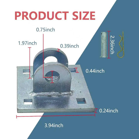 Floating Dock Hinge Kit Built Tough In Galvanized Steel Connector Brackets 2 Pack With Thick 6mm Steel, size diagram.