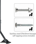 Adjustable Outdoor Antenna Mounting Pole with Universal J Pipe Mount for Antenna and Weather Station, shown with included screws.