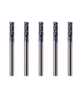 Carbide End Mills Square End Bits Set For Milling Alloy Steels And Hardened Metal, Boss Grade For DIYers And Pros, 4 Flute 4T