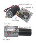24V DC Worm Gear Motor With Turbo Encoder 53 RPM 5840-31ZY featuring zinc alloy and ball bearing components