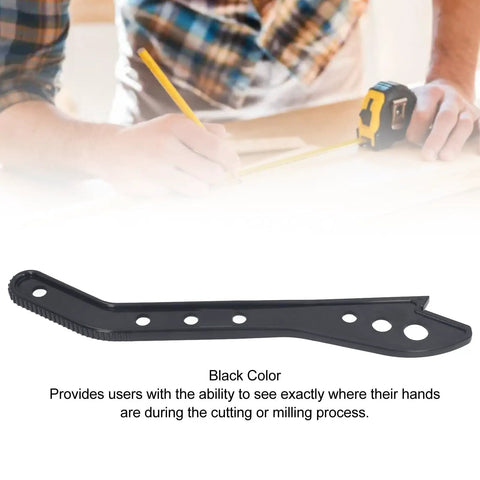 Two Pack ABS Push Sticks For Woodworking Heavy Duty Safety Pushers For Router Table in black with ergonomic handle.