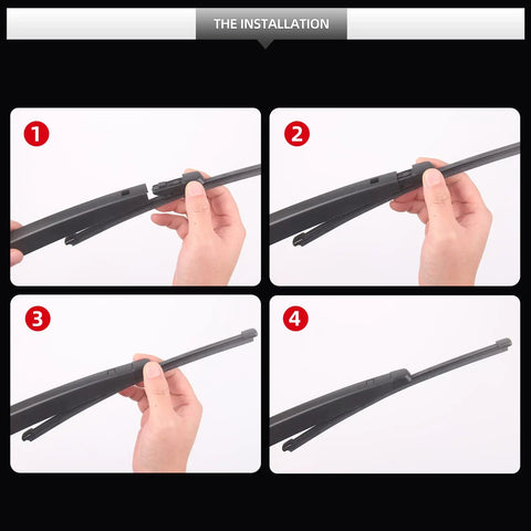 Installation steps for Heavy Duty Rear Windshield Wiper Blade And Arm Replacement Kit For Volkswagen Atlas 2018 Through 2026.