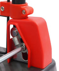 Heavy Duty Platform Cart With Cage And Foldable Flatbed Hand Truck Dolly For Moving Boxes And Equipment built like a tank, red PP and steel hinge close-up