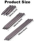9 Pack One Quarter Inch Hex Shank Long Magnetic Square Head Screwdriver Bits Set with 2, 4, and 6 inch S2 steel bits