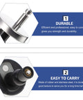 Close-up of Sturdy Right Angle Toilet Seat Hinge Fixings Quick Release Hinges with Rubber and Stainless Steel material.