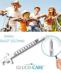 One Milliliter Insulin Syringe With 27 Gauge Half Inch Needle And Orange Cap 100 Count Pack For One Hand Operation Clear Easy To Read Scale Leak Proof Single Use Medical Syringe For Precise Dosing, 1 mL syringe with 27G 1/2 in needle