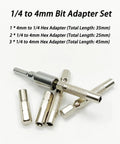 1/4 To 4mm Bit Adapter Kit With Magnetic Hex Bits Converter Precision Bits Set For DIYers And Repairs