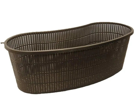 Contour Kidney Shaped Plastic Slotted Mesh Pond Plant Basket 17 Inch Long 44cm Deep Five To Seven Inches Value Three Pack