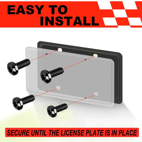 Lock Down Tight With These Badass Black Security License Plate Screws Offering A Real Tamper Proof Anti Theft Build In A Solid Four Pack compatible with cars.