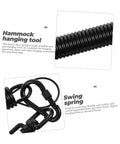 Heavy Duty Porch Swing Spring Kit With 700 Lb Capacity, Hammock Hanging Hardware Set, Black spring and carabiners design