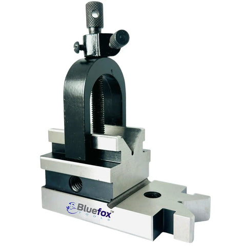 Bluefox Angle V Block Tool With Clamp Set For Precision Milling Drilling, tool with clamp made from hardened steel, heavy duty design.