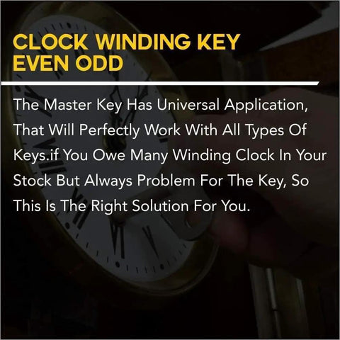 Image of use instruction for 2 Pack 4-In-1 Brass Clock Winding Keys For Odd And Even Numbers Universal 4 Prong Set With 3mm 3.5mm 4mm And 4.5mm Sizes