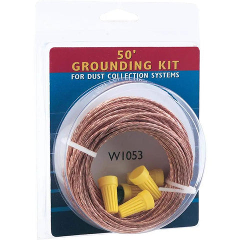 Reliable Grounding Kit For Dust Collectors And Shop Gear To Kill Static Buildup Quick and Keep Those Wild Sparks Dead In Their Tracks, 50 ft copper wire with connectors.