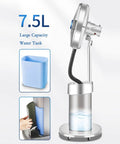 Heavy Gauge Industrial Floor Fan Blasting Serious Cool Air And Integrated Misting System with 7.5L water tank.