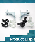 Adjustable Refrigerator Door Hinges Kit With Left And Right Hinges, Door Closers, And Bearings - Hassle-Free Repair Kit That Replaces Model 5303918 For Smooth, Secure Door Operation, complete set displayed.