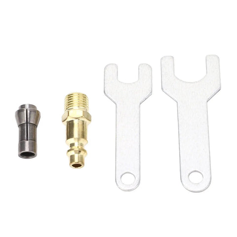 Heavy Duty Air Die Grinder Adjustable Speed Up To 20000 RPM For Polishing Grinding And Deburring Pneumatic Power Tool accessories including wrenches and connectors.