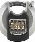 Heavy Duty Disc Padlock With Combination Stainless Steel Outdoor Lock For Storage Units Sheds Garages Trailers Vans And More