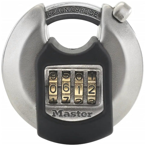 Heavy Duty Disc Padlock With Combination Stainless Steel Outdoor Lock For Storage Units Sheds Garages Trailers Vans And More