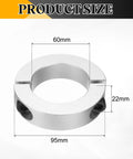 Two Piece Double Split Shaft Collar Clamp On 60Mm Bore, 95Mm Outer Diameter, 22Mm Thick, Aluminum Alloy Set Screw Collar