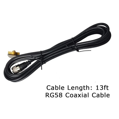 NMO Antenna Mount With 13ft RG58 Cable And L Shape Bracket, Low Profile Mobile Antenna Kit with coaxial cable visible.