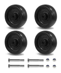 4 Inch Polypropylene Caster Wheels Replacement Set Of 4 With 400 Lb Load Capacity Each, Non Marking Floor Protective Wheels For Carts